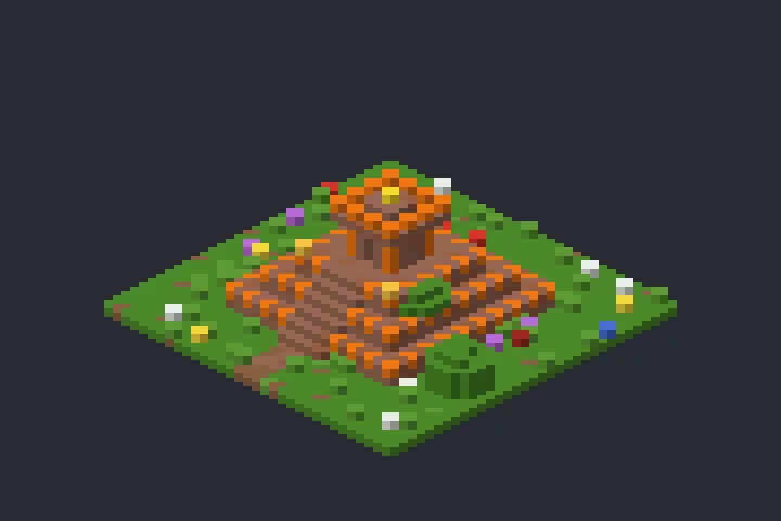 Templo da Pirâmide da Primavera no Minecraft