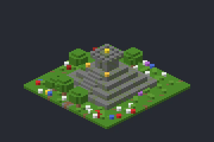 Templo da Pirâmide das Pedras no Minecraft