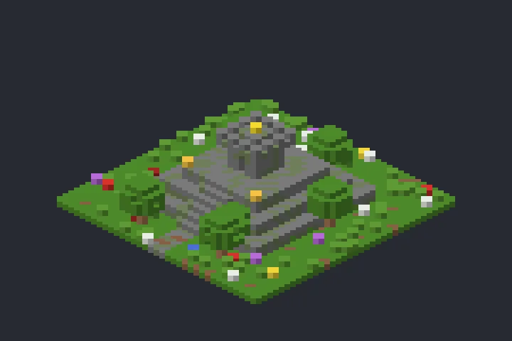 Templo da Pirâmide do Carvalho no Minecraft