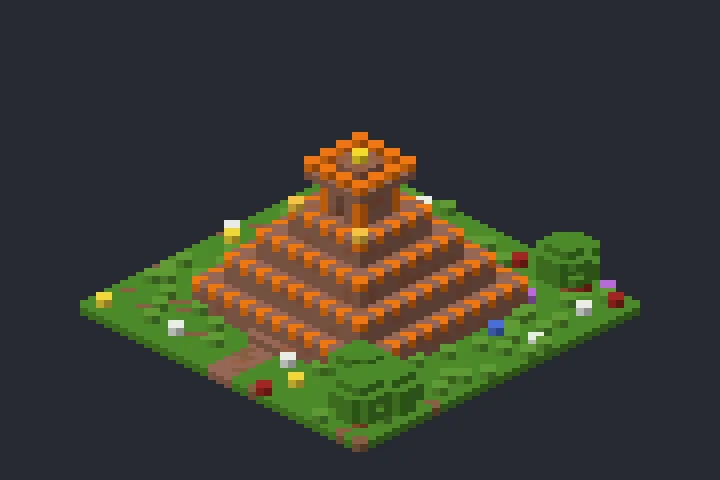 Templo da Pirâmide do Moinho no Minecraft