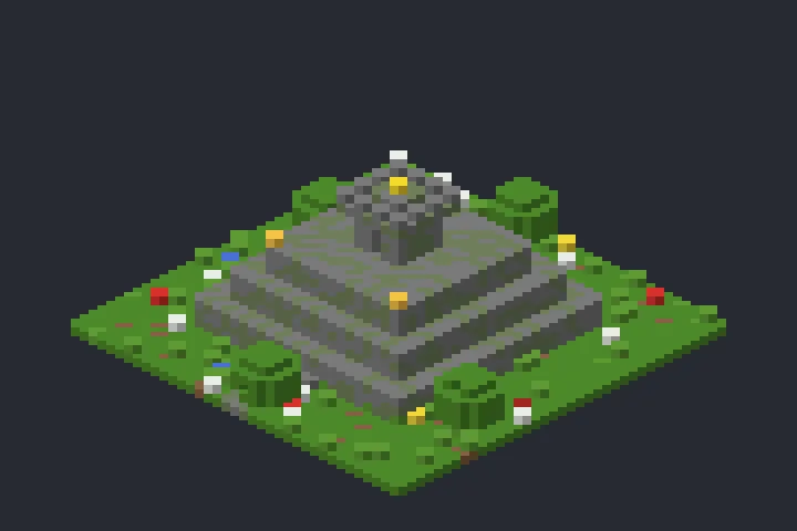 Templo da Pirâmide do Pinheiro no Minecraft