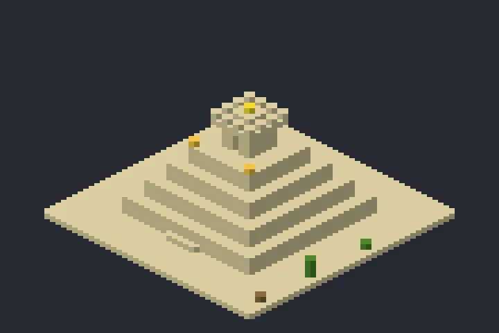 Templo da Pirâmide do Riacho no Minecraft