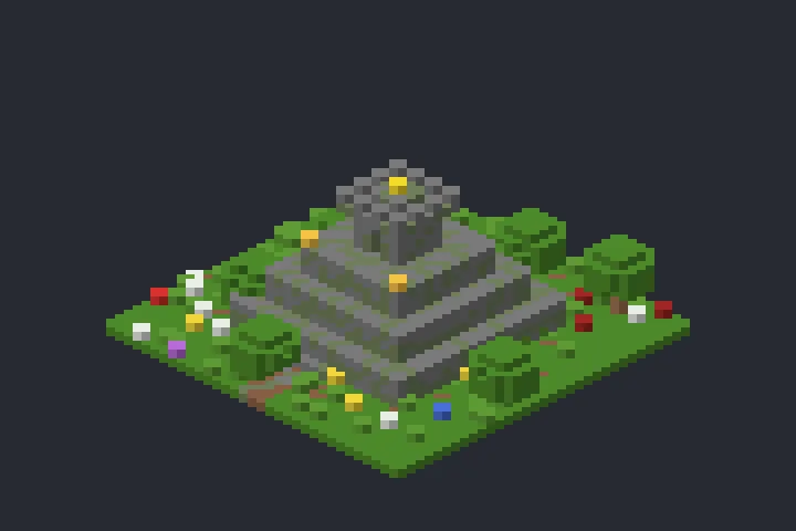 Templo da Pirâmide do Rio no Minecraft