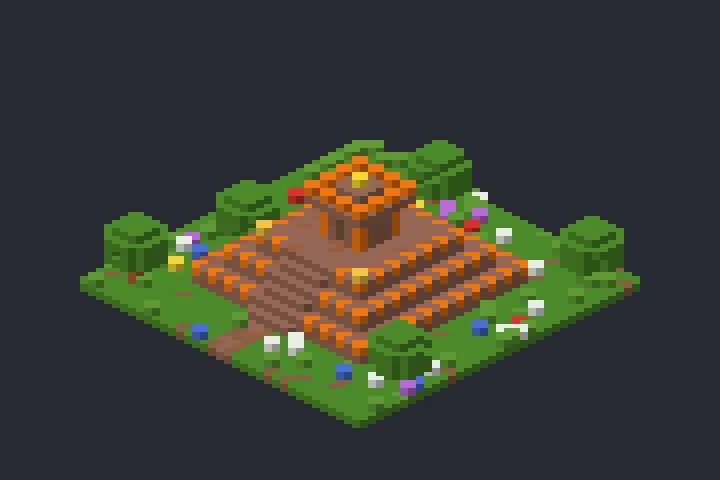 Templo da Pirâmide do Salgueiro no Minecraft