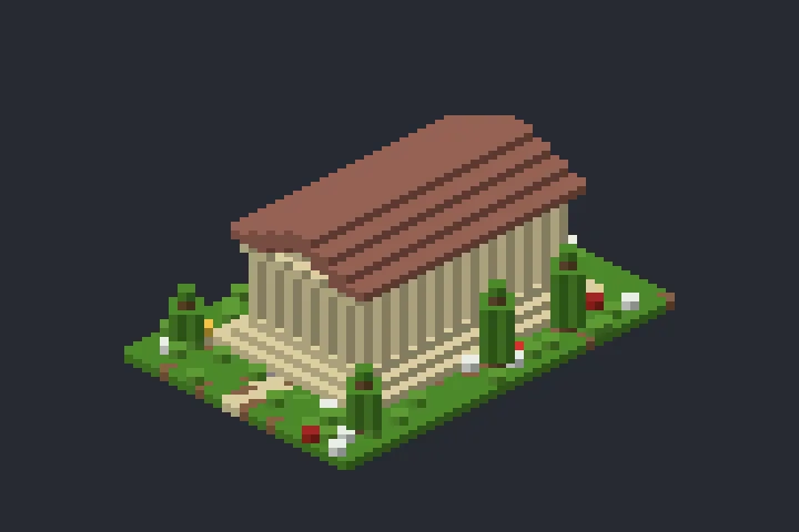 Templo de Colunas da Aurora no Minecraft