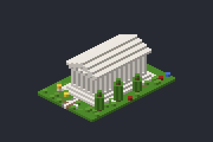 Templo de Colunas da Campina no Minecraft