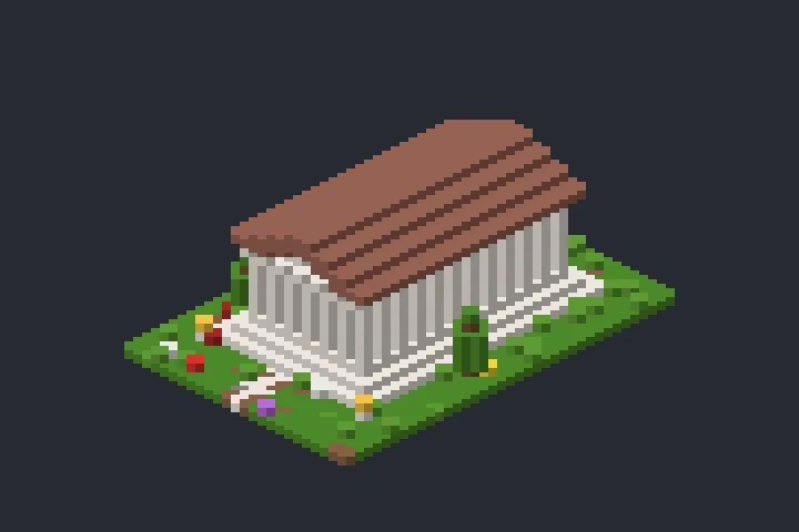 Templo de Colunas da Encosta no Minecraft