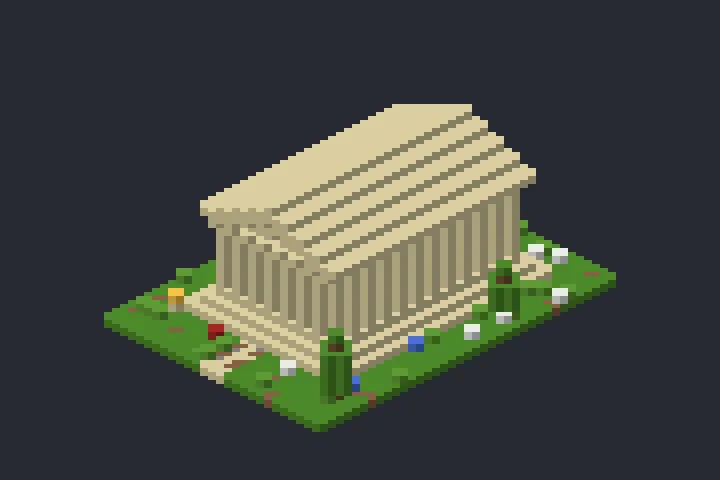 Templo de Colunas da Vila no Minecraft