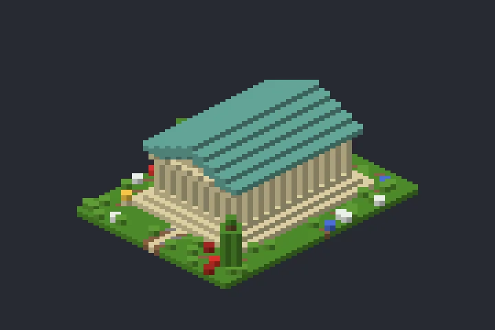 Templo de Colunas do Arvoredo no Minecraft