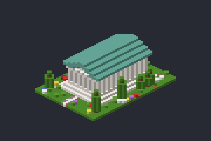 Templo de Colunas do Lírio no Minecraft