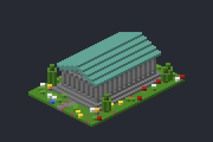Templo de Colunas do Moinho no Minecraft