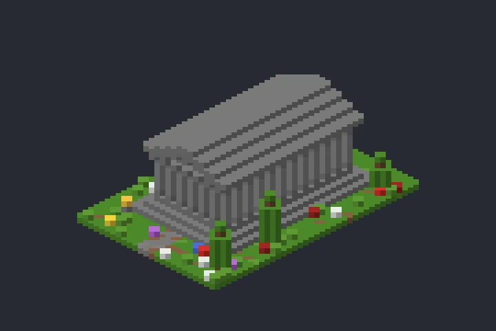 Templo de Colunas do Riacho no Minecraft