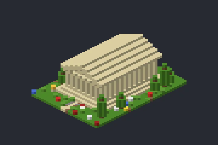 Templo Grego da Baía no Minecraft