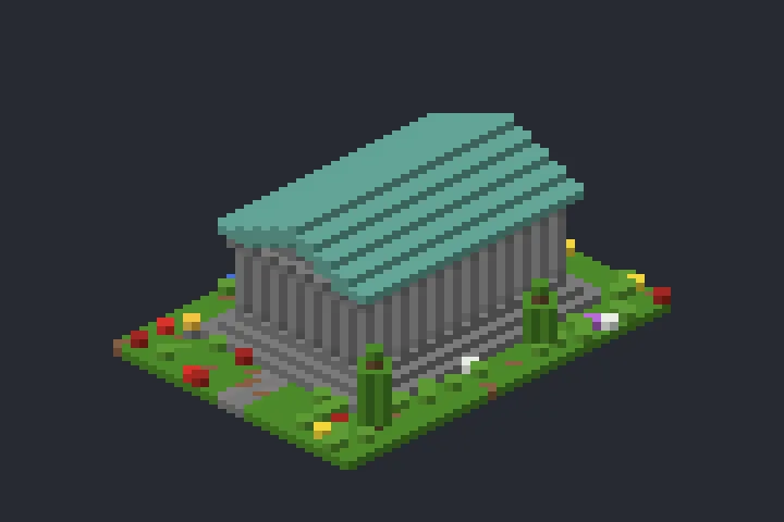Templo Grego da Campina no Minecraft