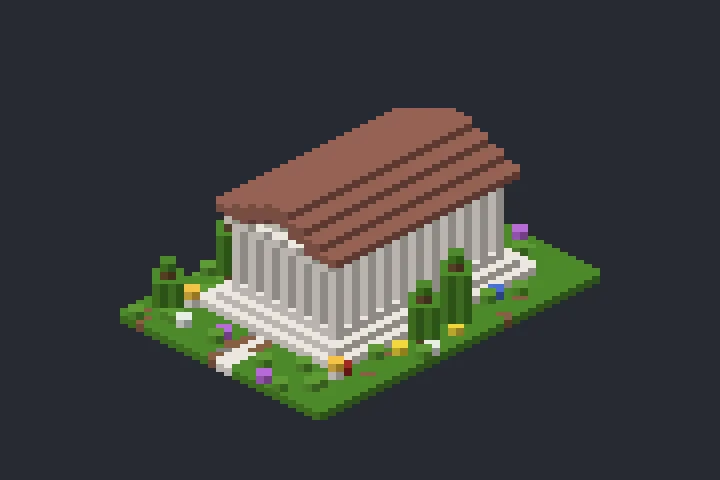 Templo Grego da Clareira no Minecraft