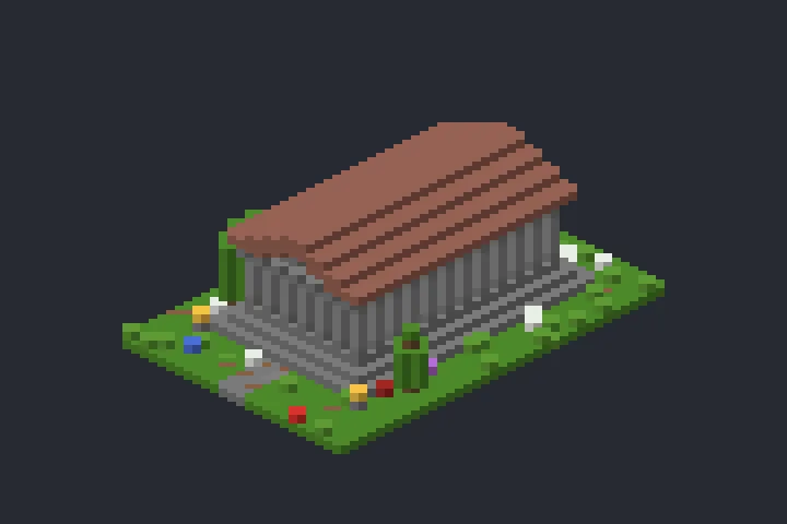 Templo Grego da Floresta no Minecraft
