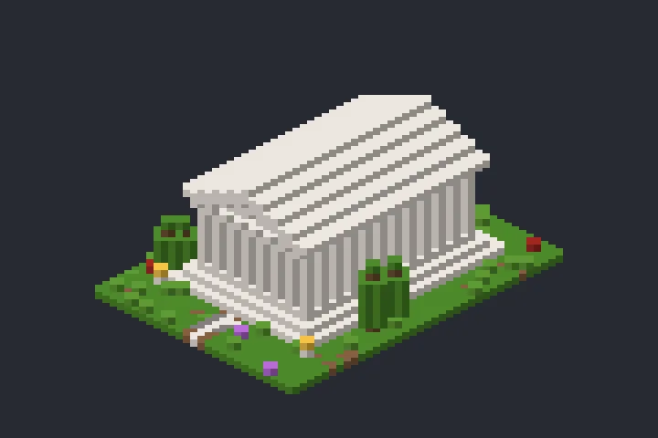 Templo Grego da Pedra no Minecraft