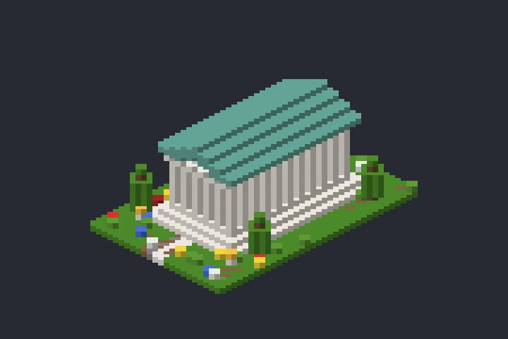 Templo Grego da Trilha no Minecraft
