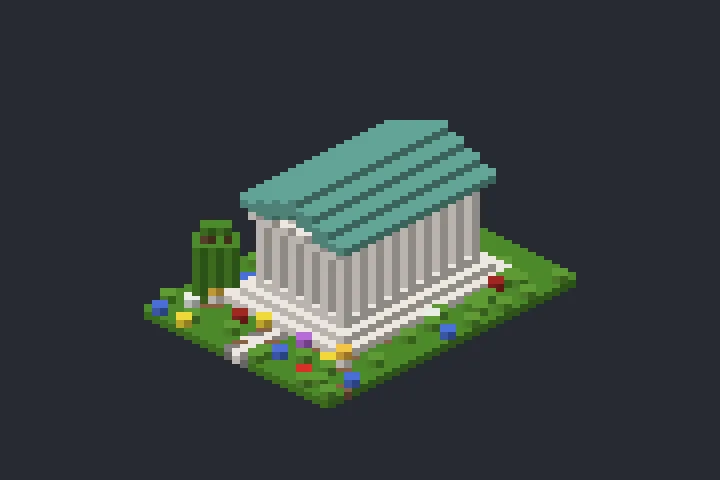 Templo Grego do Bosque no Minecraft