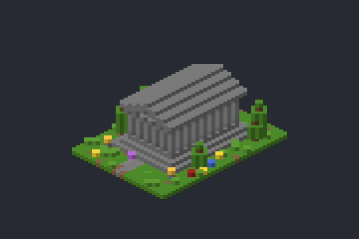 Templo Grego do Campo no Minecraft