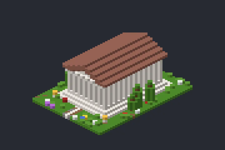 Templo Grego do Mirante no Minecraft