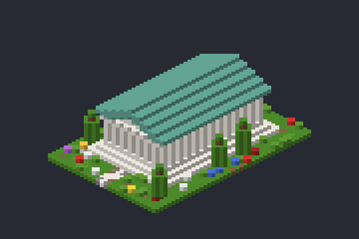 Templo Grego do Penhasco no Minecraft