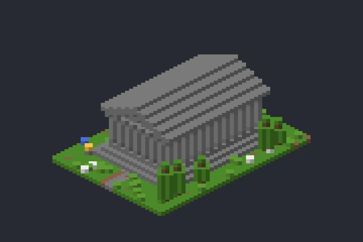 Templo Grego do Verão no Minecraft