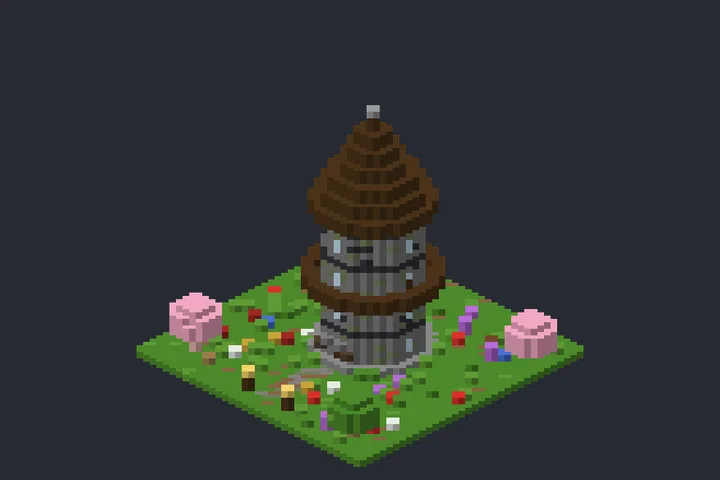 Torre Arcana das Hortênsias no Minecraft