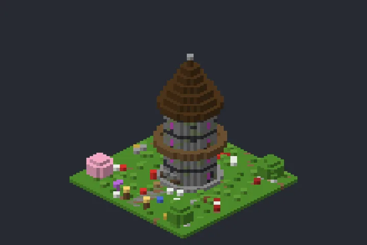 Torre Arcana do Pinheiro no Minecraft