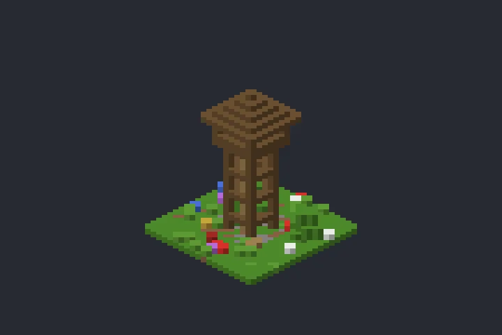 Torre de Observação da Vila no Minecraft