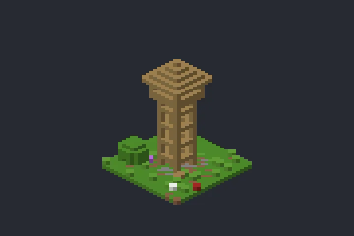 Torre de Observação do Riacho no Minecraft