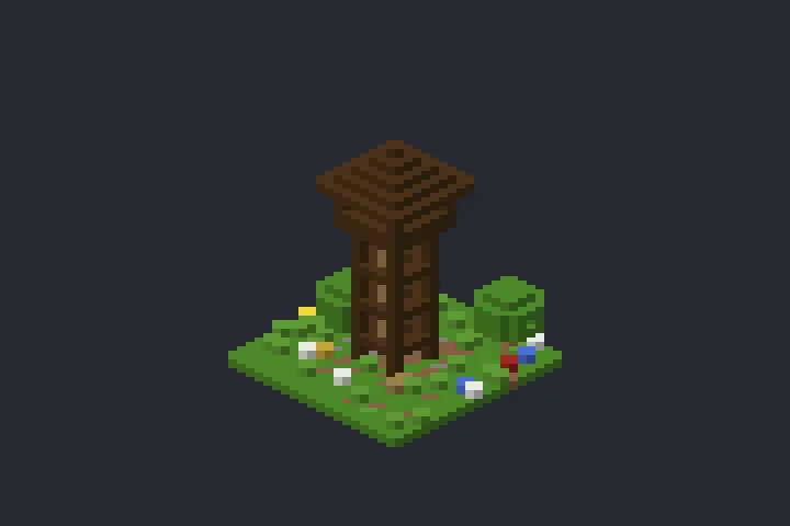 Torre de Vigia da Colina no Minecraft