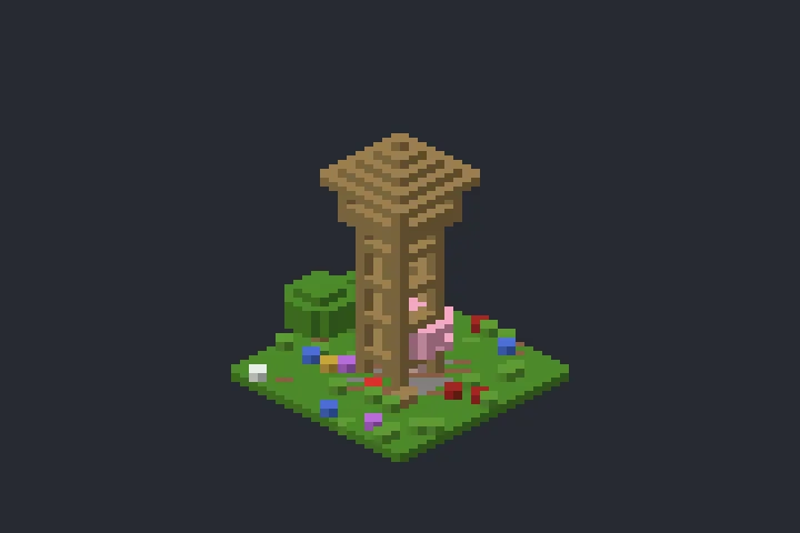 Torre de Vigia da Montanha no Minecraft