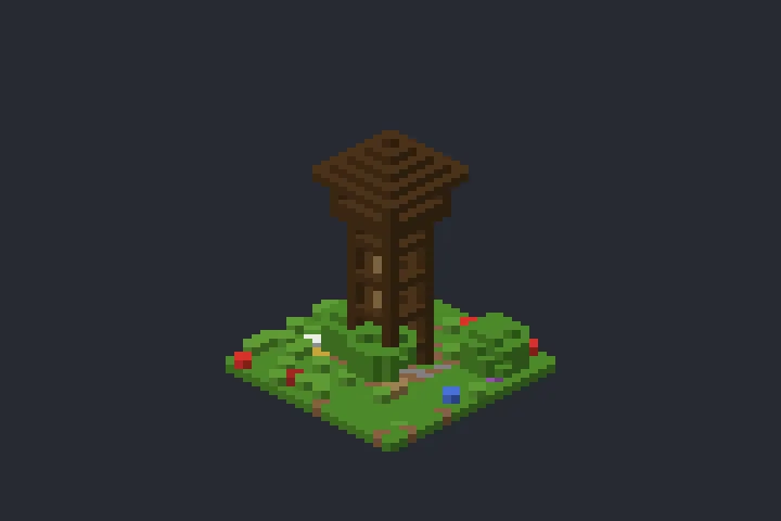 Torre de Vigia das Hortênsias no Minecraft