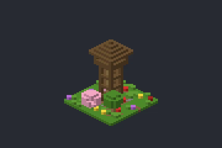 Torre de Vigia do Carvalho no Minecraft