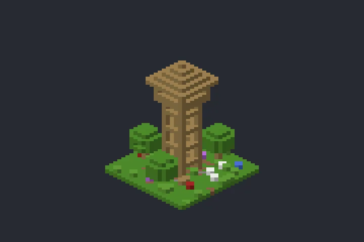 Torre de Vigia do Outono no Minecraft