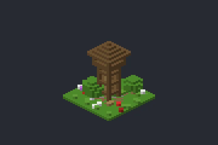 Torre de Vigia do Salgueiro no Minecraft