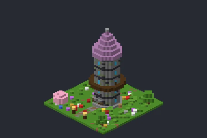 Torre do Feiticeiro da Clareira no Minecraft