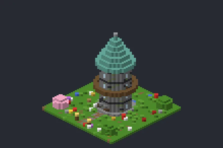 Torre do Feiticeiro do Carvalho no Minecraft