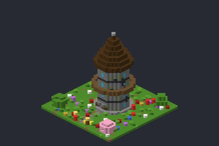 Torre do Feiticeiro do Penhasco no Minecraft