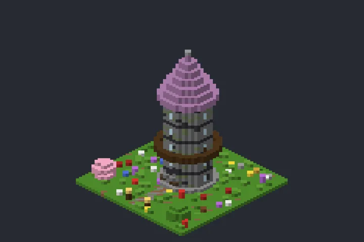 Torre do Mago da Baía no Minecraft