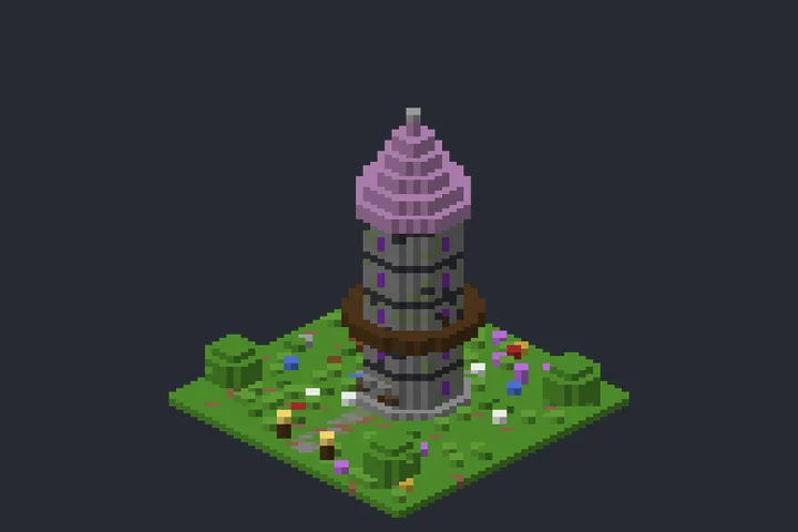 Torre do Mago da Floresta no Minecraft