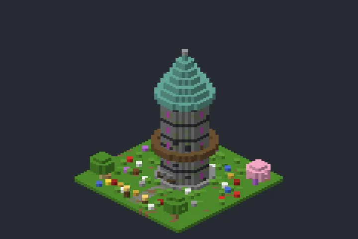 Torre Mística da Primavera no Minecraft